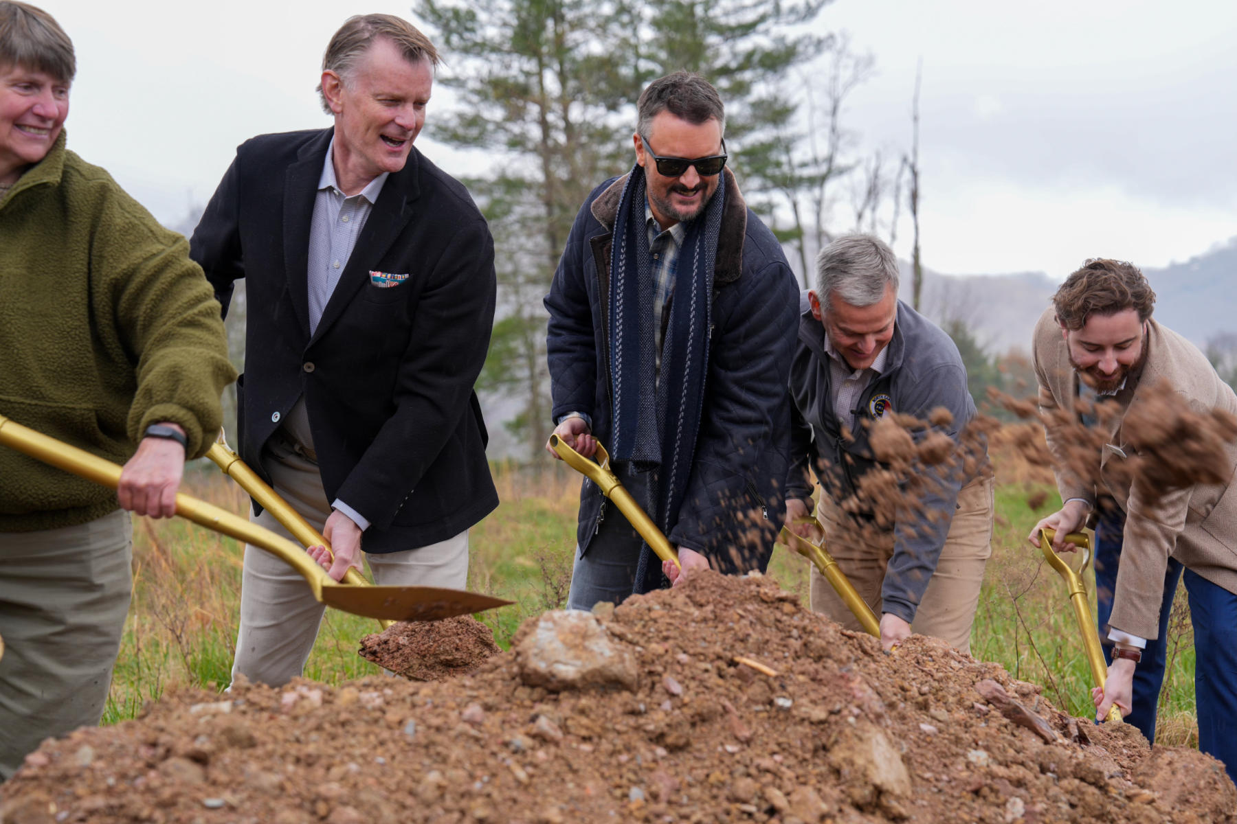 Golden shovels at the Blue Haven Avery groundbreaking